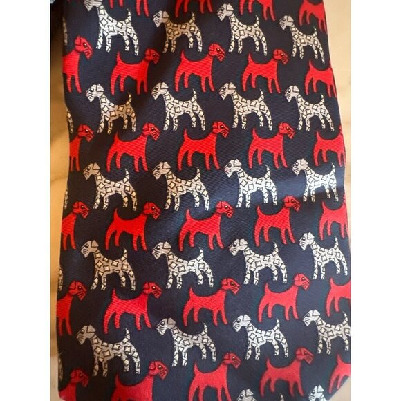 Christian Dior Paris Mens 100% Silk Vintage Horse Pattern Tie - Picture 2 of 4